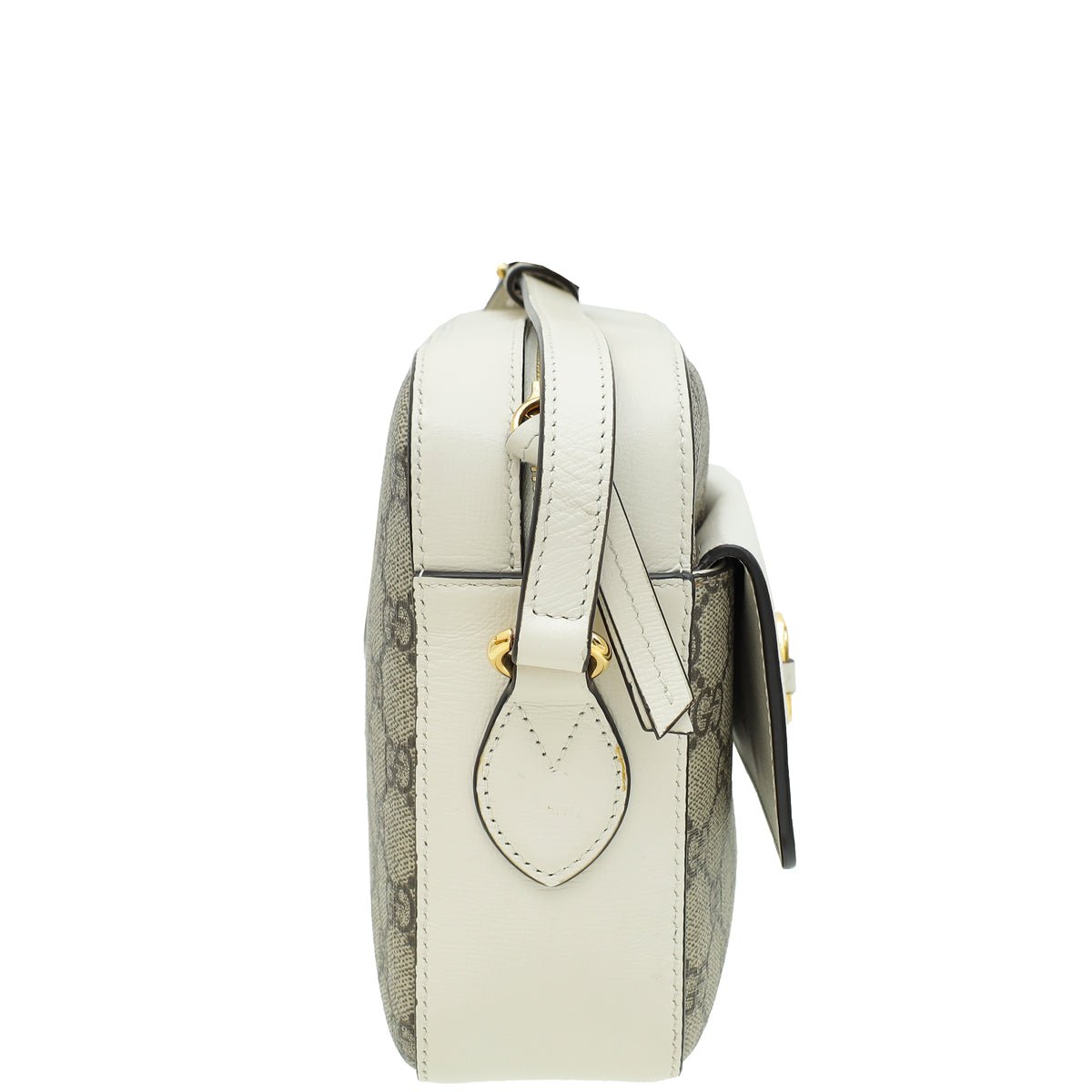 Gucci Bicolor GG Supreme 1955 Horsebit Small Shoulder Bag