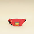 Gucci Red Logo Print Belt Bag