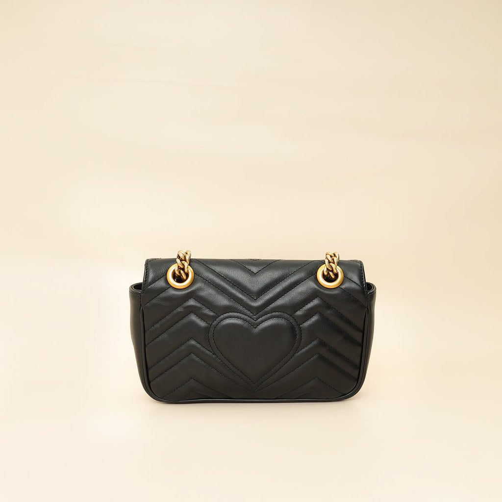 Gucci Black GG Marmont Mini Shoulder Bag
