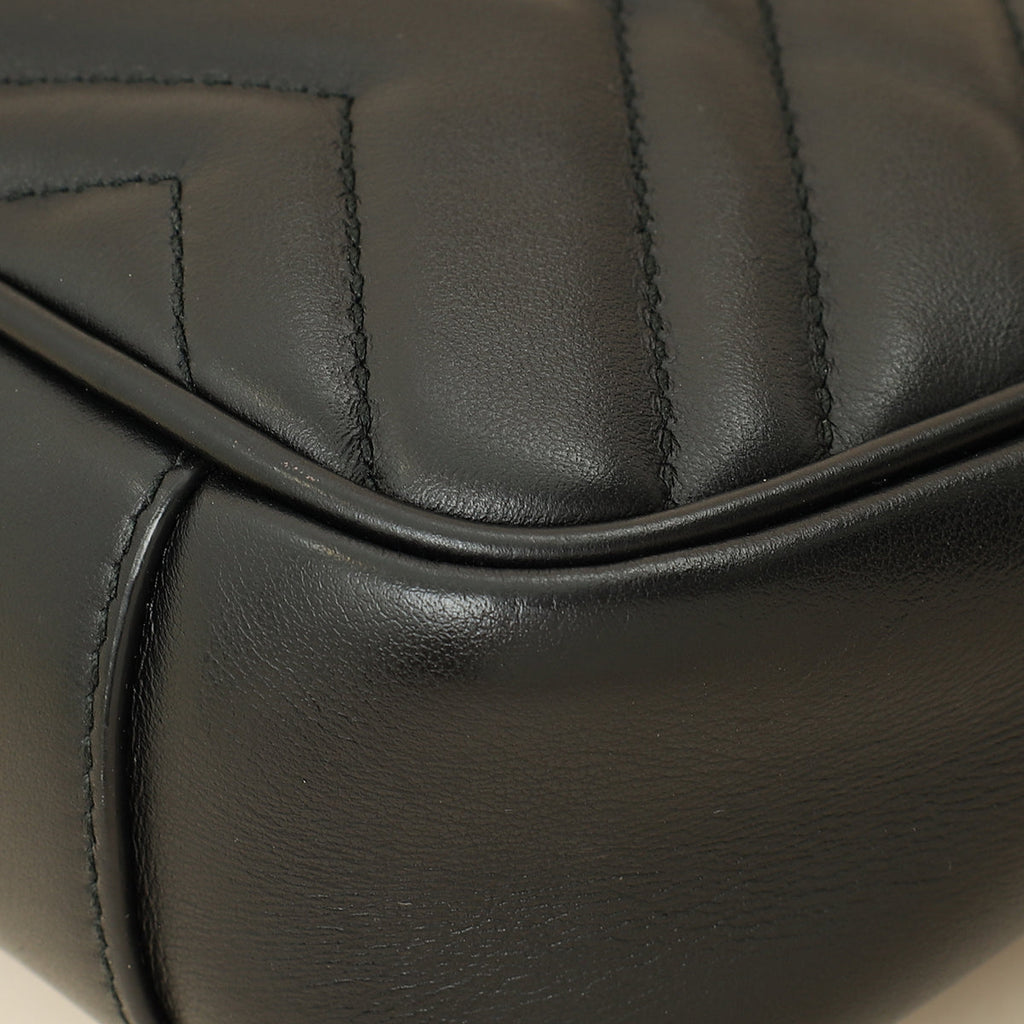 Gucci Black GG Marmont Mini Shoulder Bag