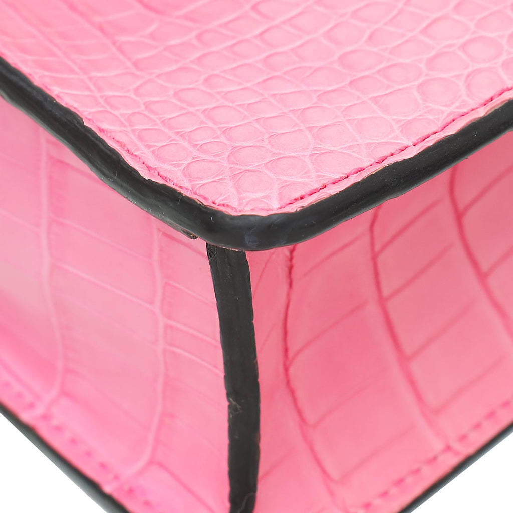 Gucci Pink Matte Crocodile Dionysus Mini Bag