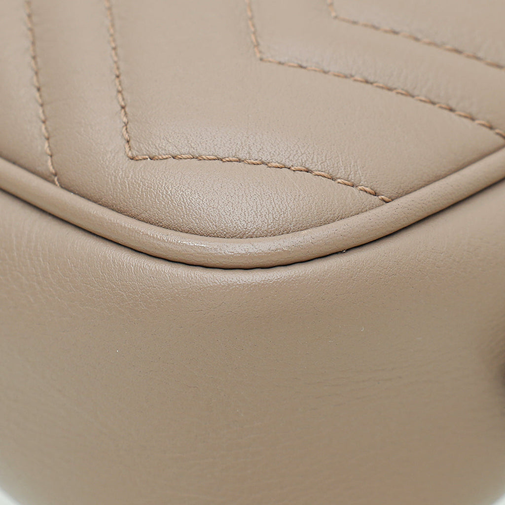 Gucci Dusty Pink GG Marmont Matelasse Mini Camera Bag