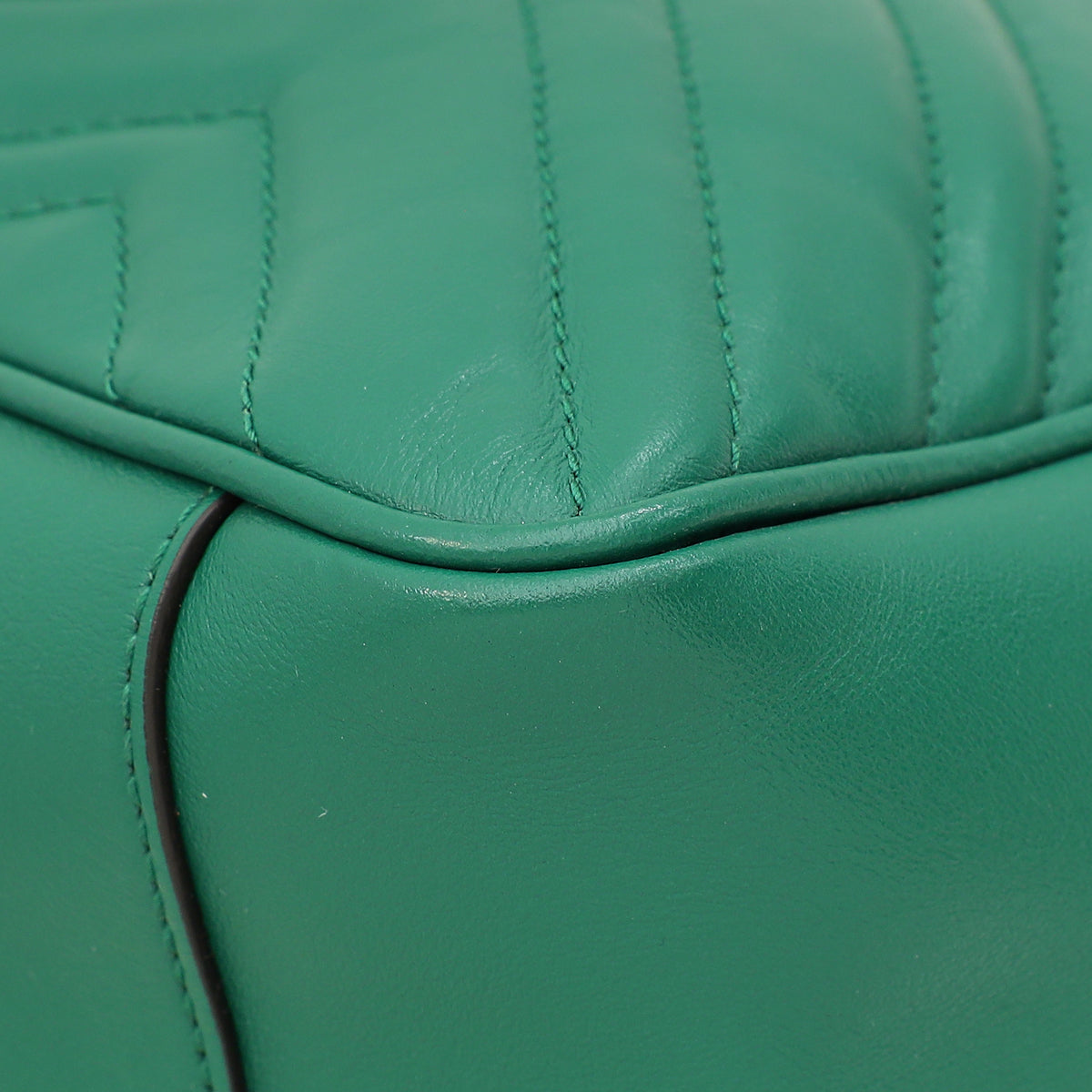 Gucci Green GG Marmont Top Handle Small Bag