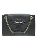 Gucci Black GG Guccissima Emily Large Shoulder Bag