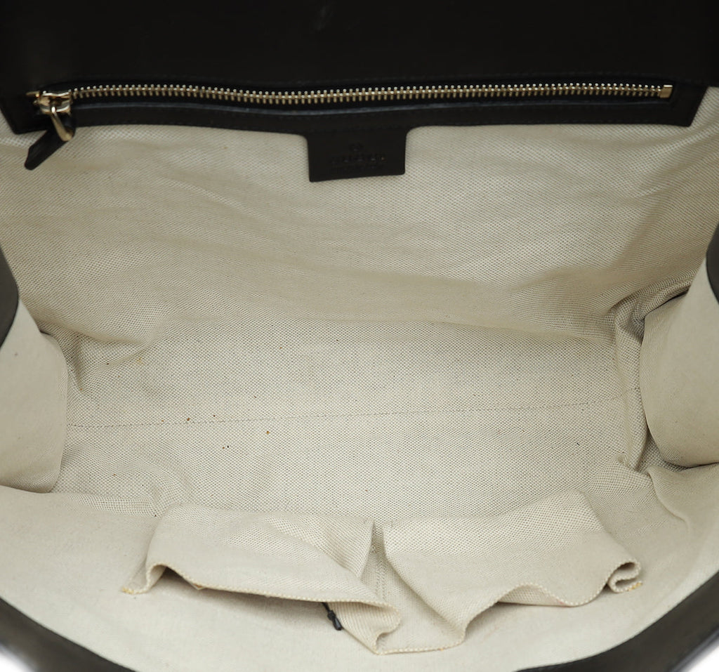 Gucci Black GG Guccissima Emily Large Shoulder Bag