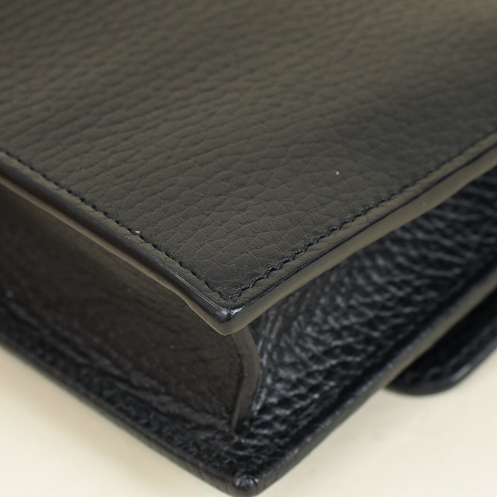 Gucci Black Interlocking G Wallet on Chain