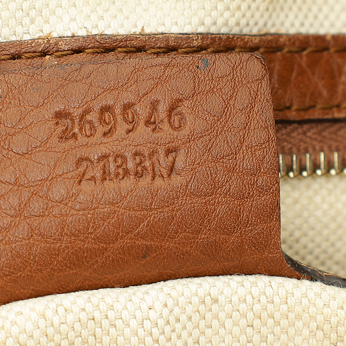 Gucci Brown GG Monogram Cellarius Large Bella Top Handle Bag