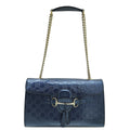 Gucci Blue Violet Shine Guccissima Emily Medium Bag