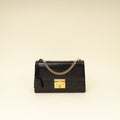 Gucci Black Python Padlock Medium Shoulder Bag