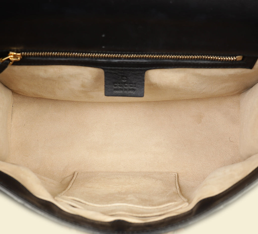 Gucci Black Python Padlock Medium Shoulder Bag