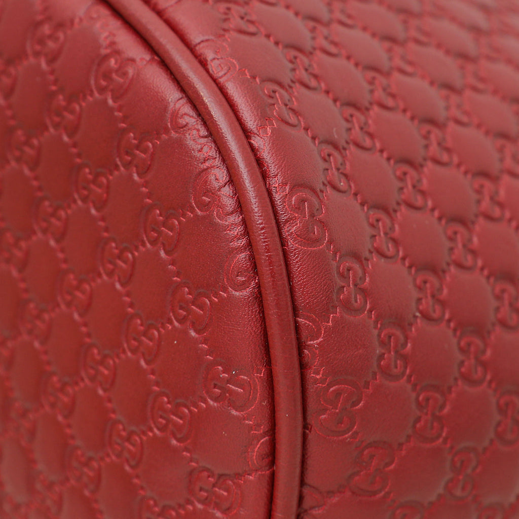 Gucci Red Microguccissima Dome Satchel Medium Bag