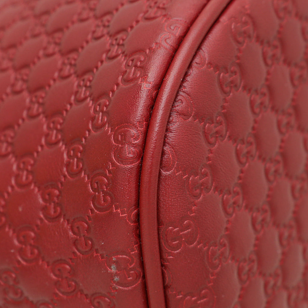 Gucci Red Microguccissima Dome Satchel Medium Bag