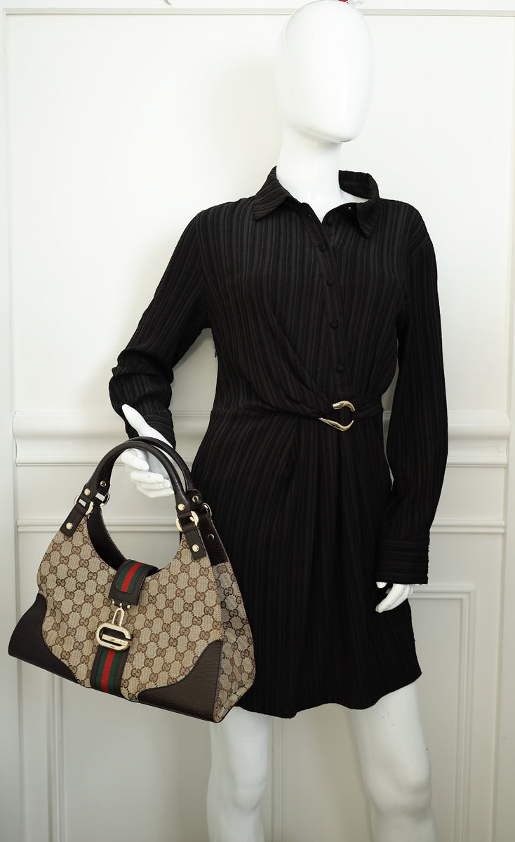 Gucci Tricolor GG Junco Shoulder Bag