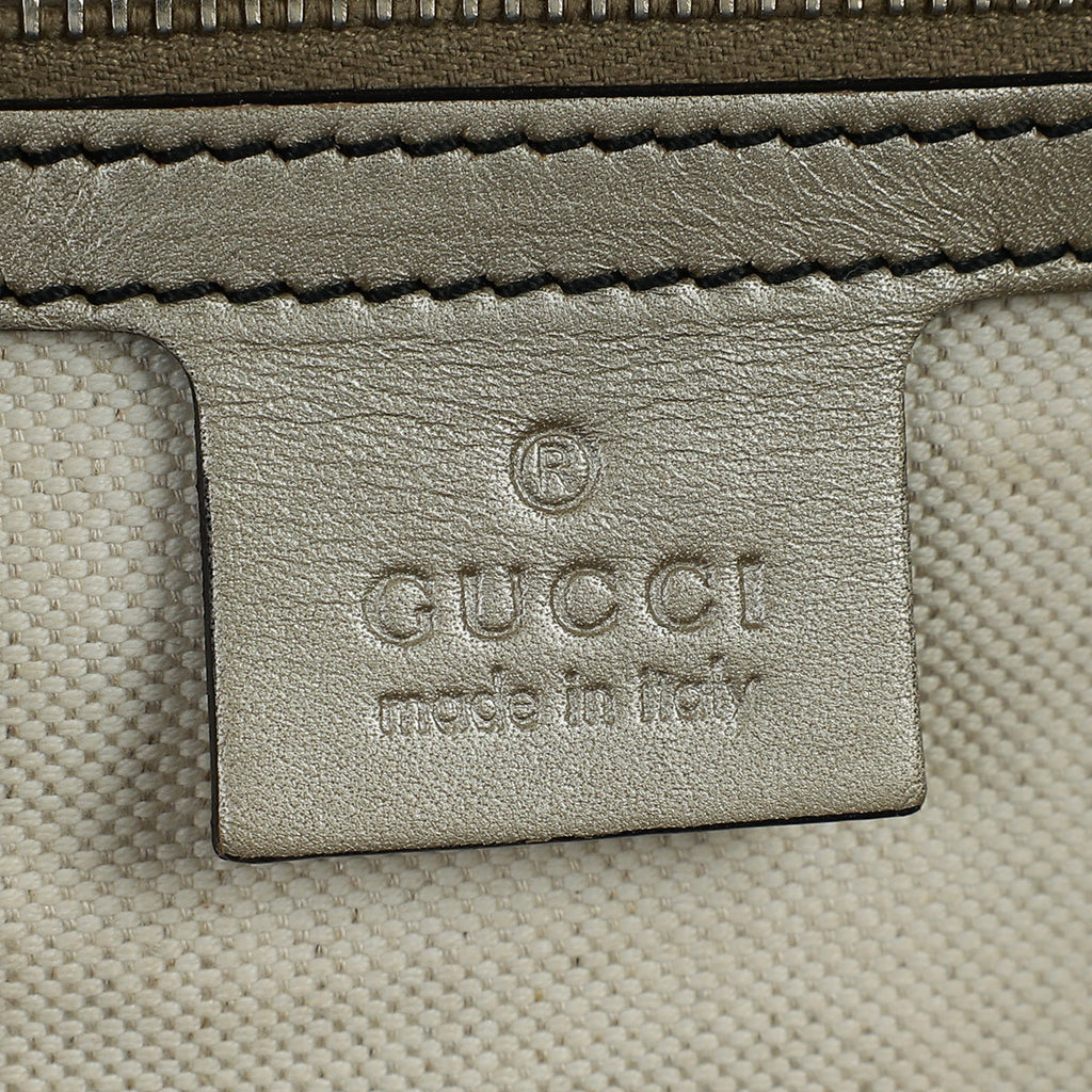 Gucci Champagne Guccissima Large Emily Chain Shoulder Bag
