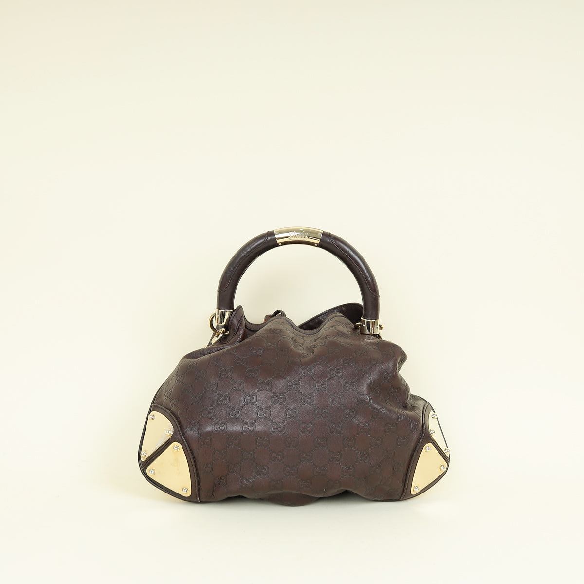 Gucci Chocolate Brown Guccissima Indy Hobo Bag