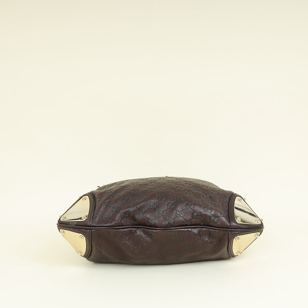 Gucci Chocolate Brown Guccissima Indy Hobo Bag