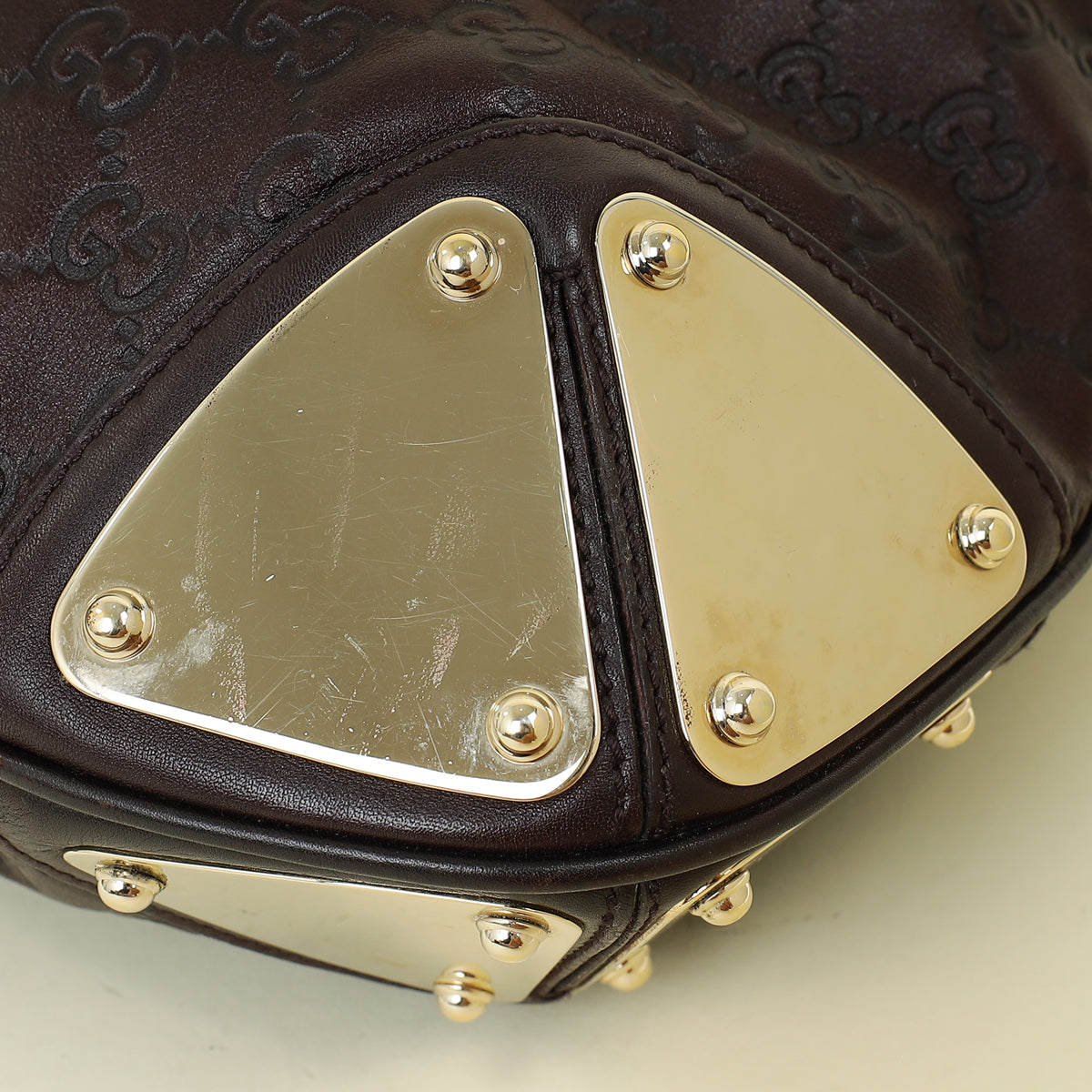 Gucci Chocolate Brown Guccissima Indy Hobo Bag