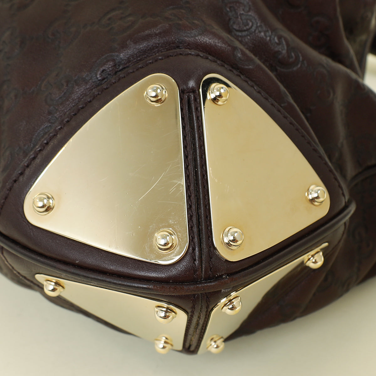 Gucci Chocolate Brown Guccissima Indy Hobo Bag