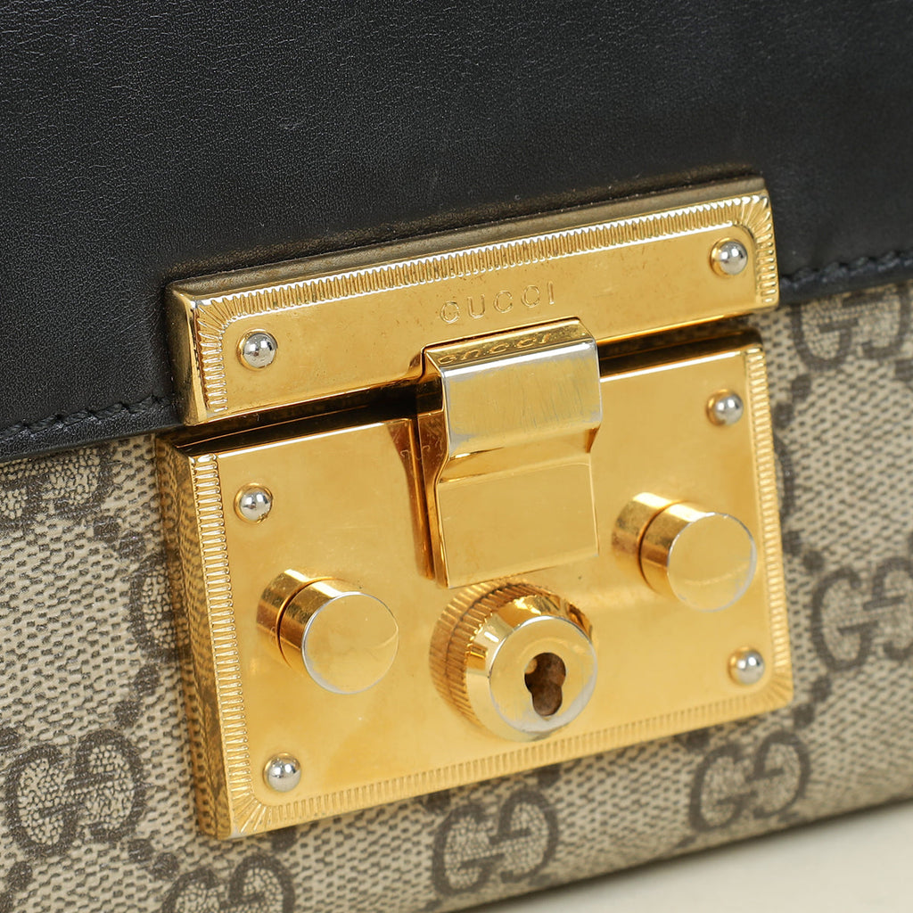 Gucci Tricolor Padlock Chain Small Shoulder Bag