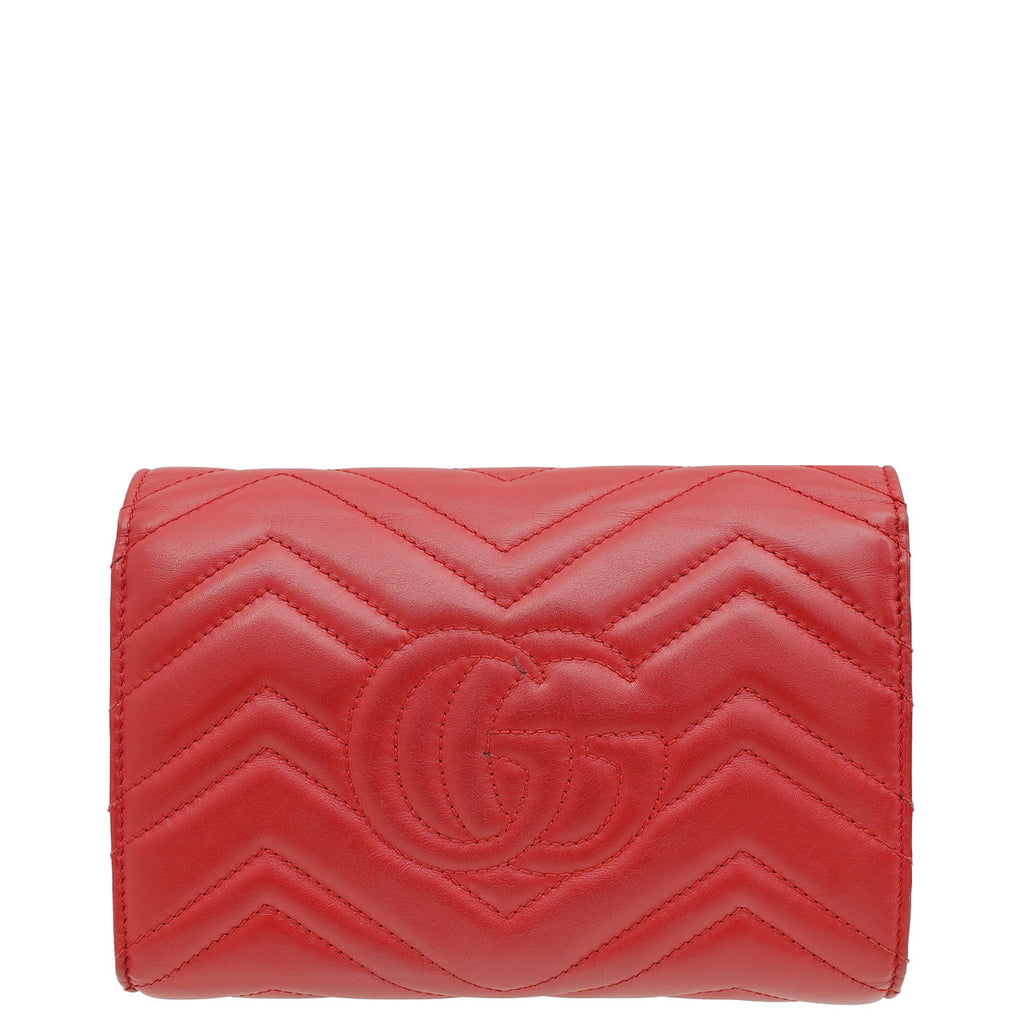 Gucci Red GG Marmont Super Mini Bag