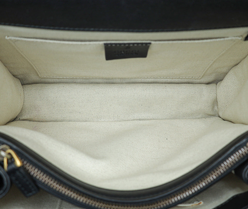Gucci Black Dionysus Bamboo Top Handle Small Bag
