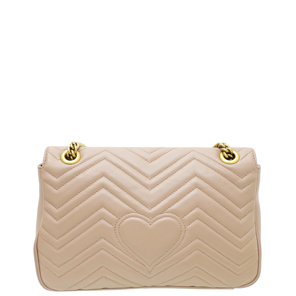 Gucci Dusty Pink GG Marmont Matelasse Medium Shoulder Bag