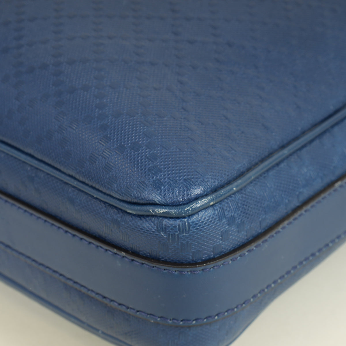 Gucci Blue Diamante Textured Briefcase