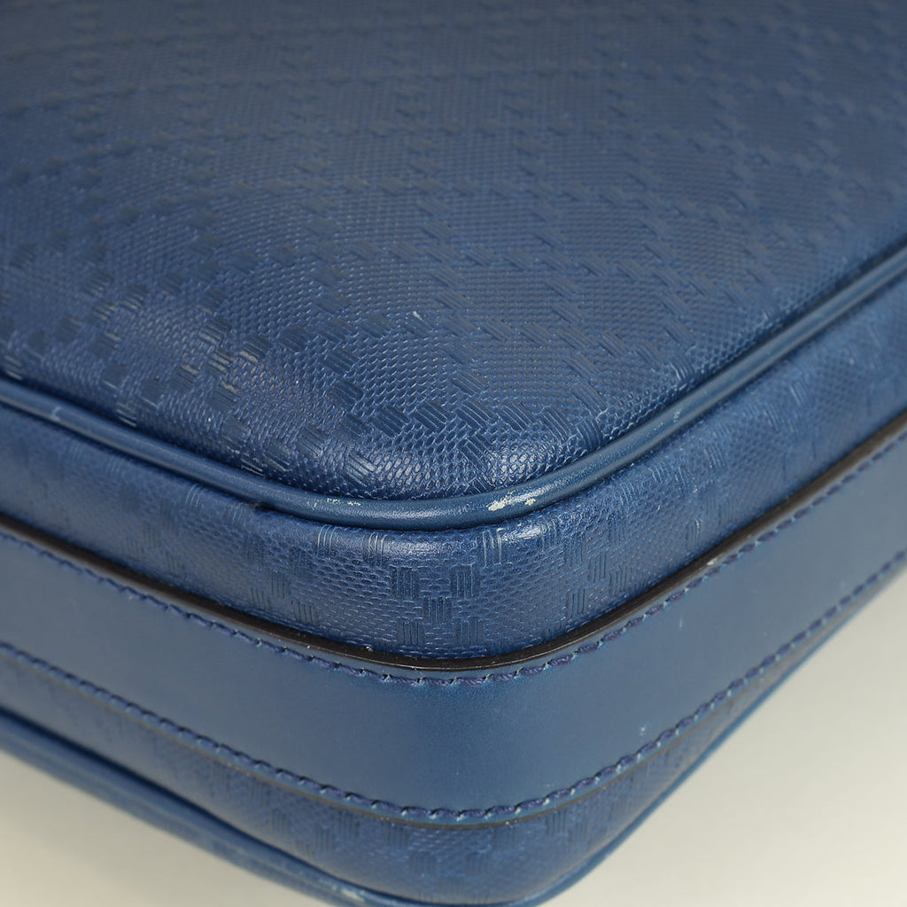 Gucci Blue Diamante Textured Briefcase
