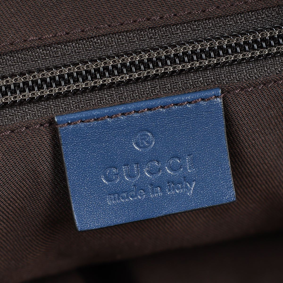 Gucci Blue Diamante Textured Briefcase
