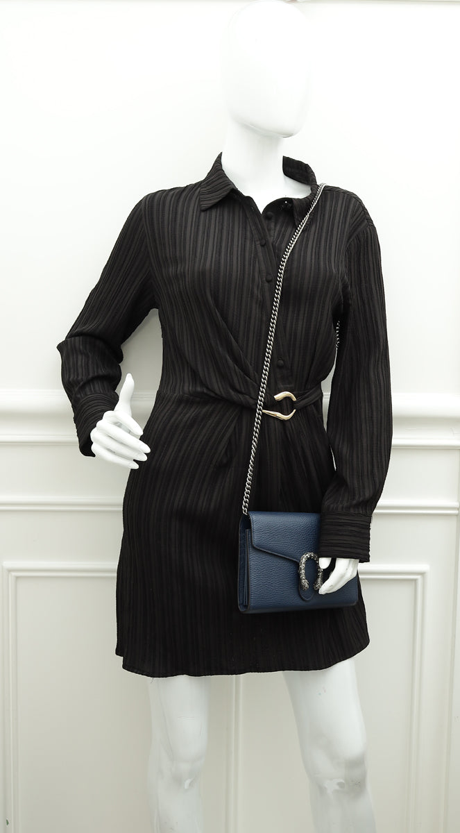 Gucci Navy Blue Dionysus Mini Chain Bag