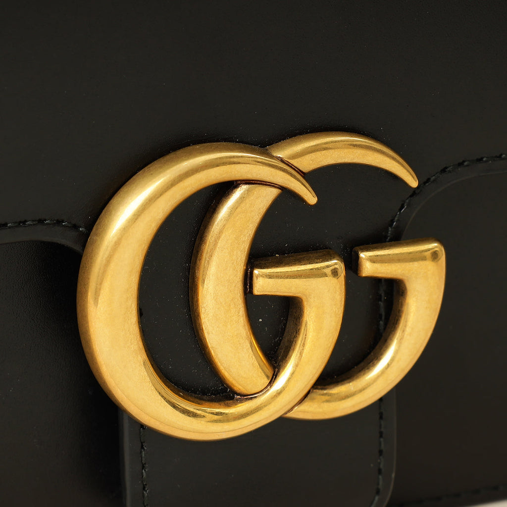 Gucci Black GG Marmont Small Shoulder Bag