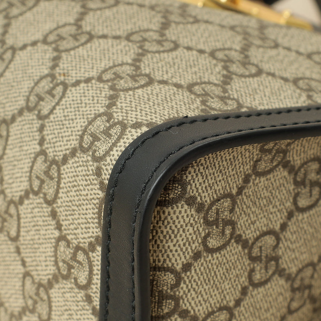 Gucci Bicolor GG Supreme Padlock Tote Small Bag