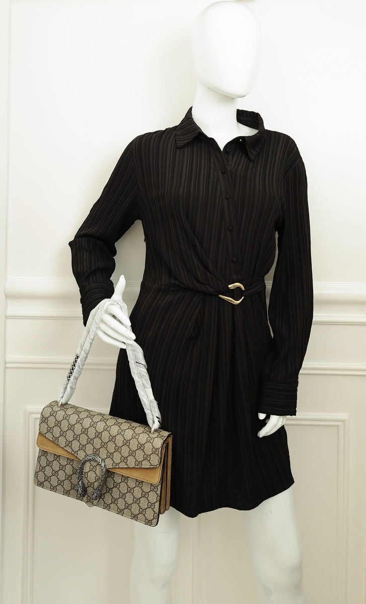 Gucci Ebony GG Supreme Dionysus Small Shoulder Bag