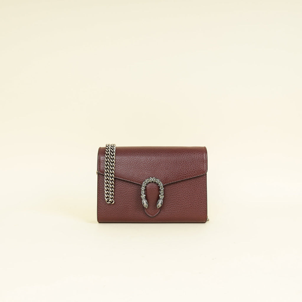 Gucci Burgundy Dionysus Mini Chain Bag