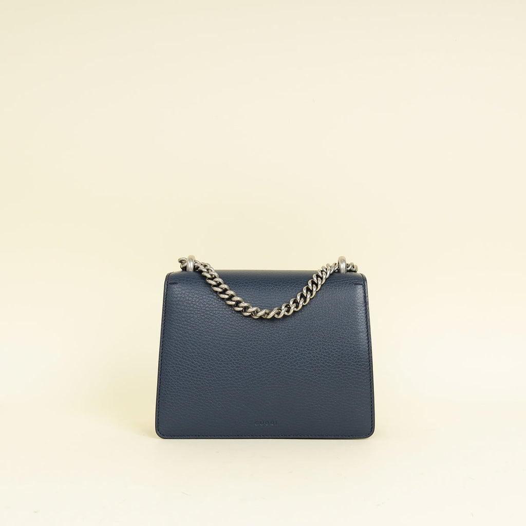 Gucci Blue Crystal Dionysus Small Chain Bag