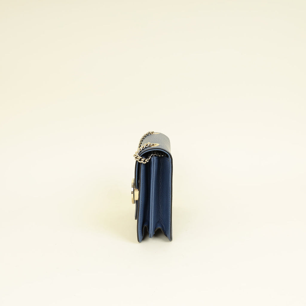 Gucci Navy Blue Interlocking G Small Shoulder Bag