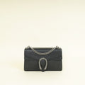 Gucci Black Dionysus Crystal Flap Small Shoulder Bag