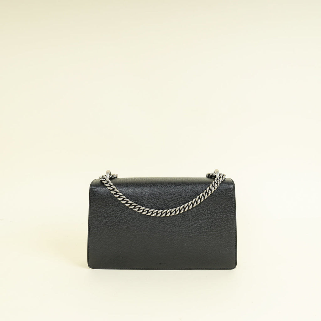 Gucci Black Dionysus Crystal Flap Small Shoulder Bag