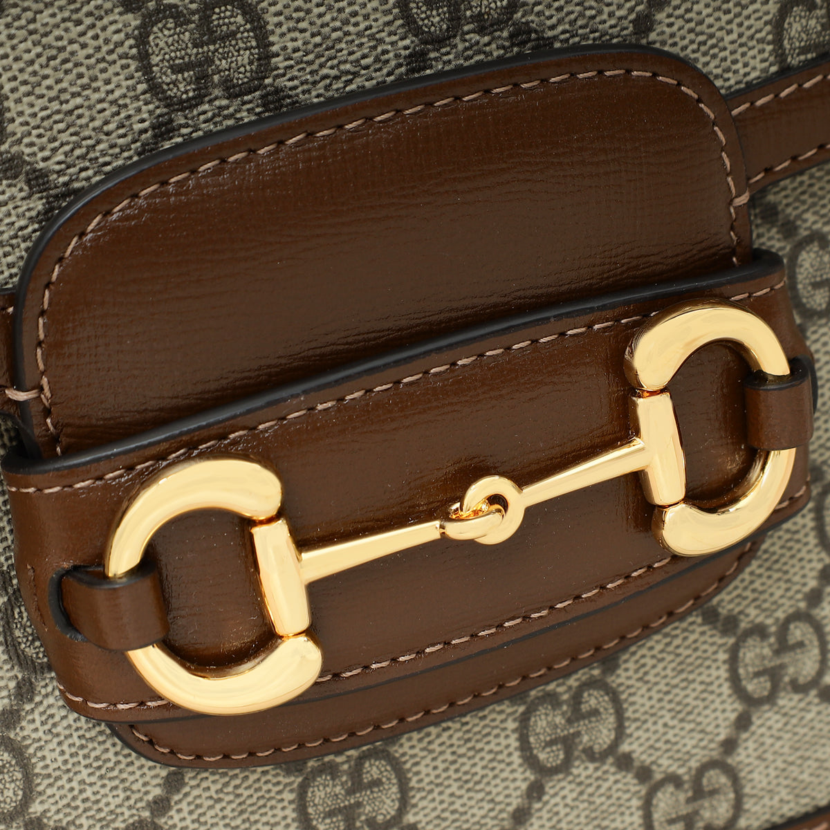 Gucci Ebony GG Supreme 1955 Horsebit Medium Shoulder Bag