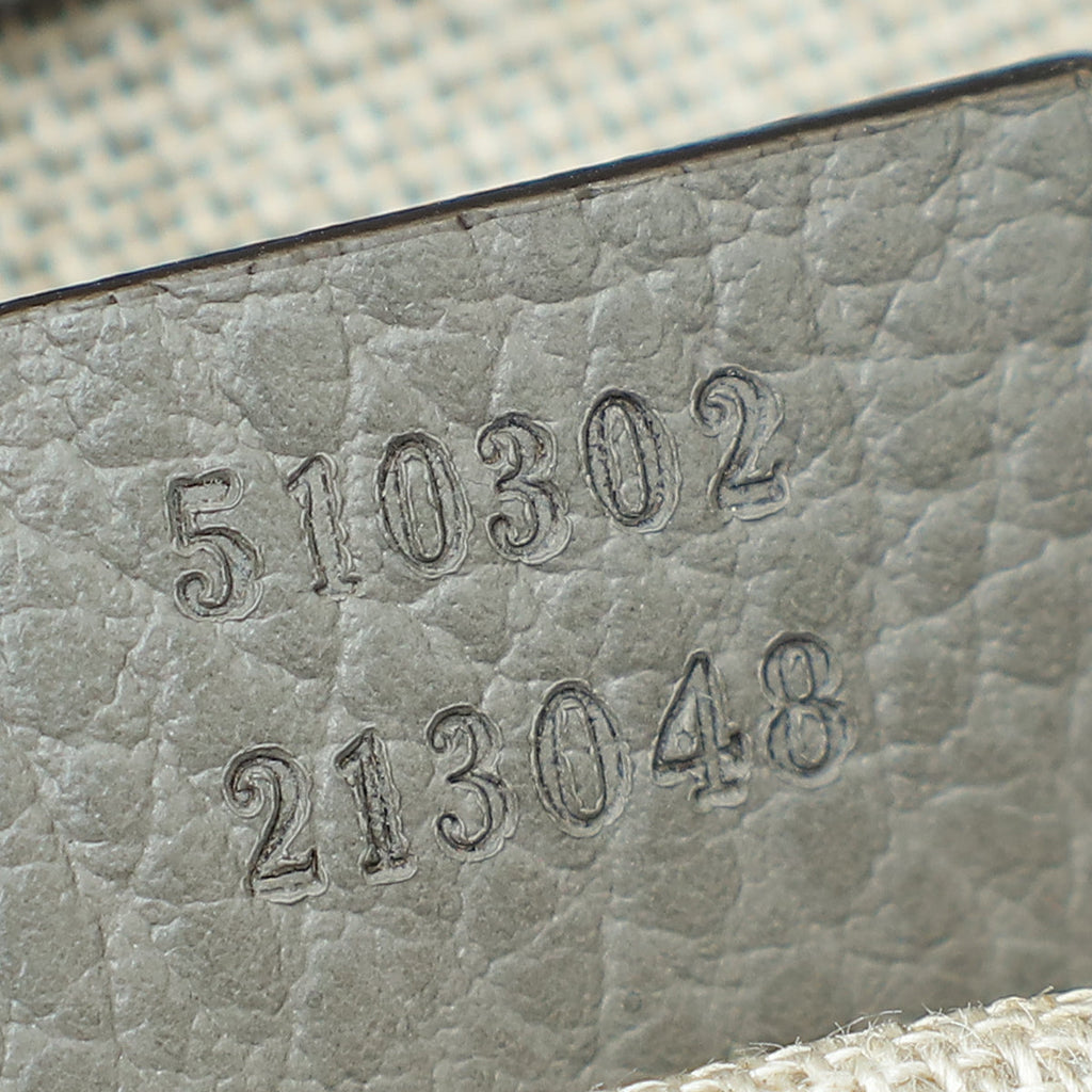 Gucci Gray Dollar Interlocking G Top Handle Bag