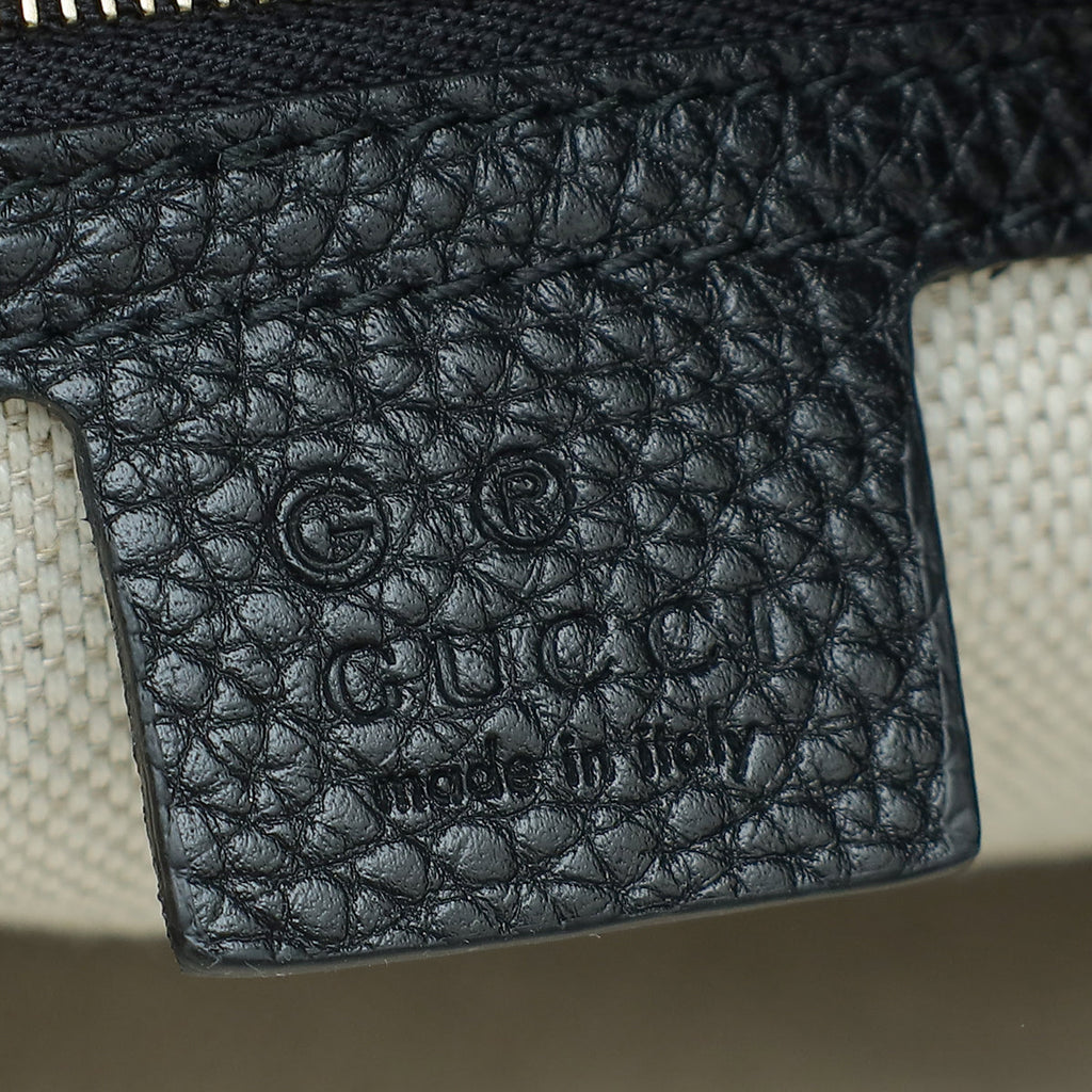 Gucci Black Soho Zip Convertible Hobo Bag