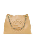 Gucci Light Caramel Soho Tassel Chain Tote Medium Bag