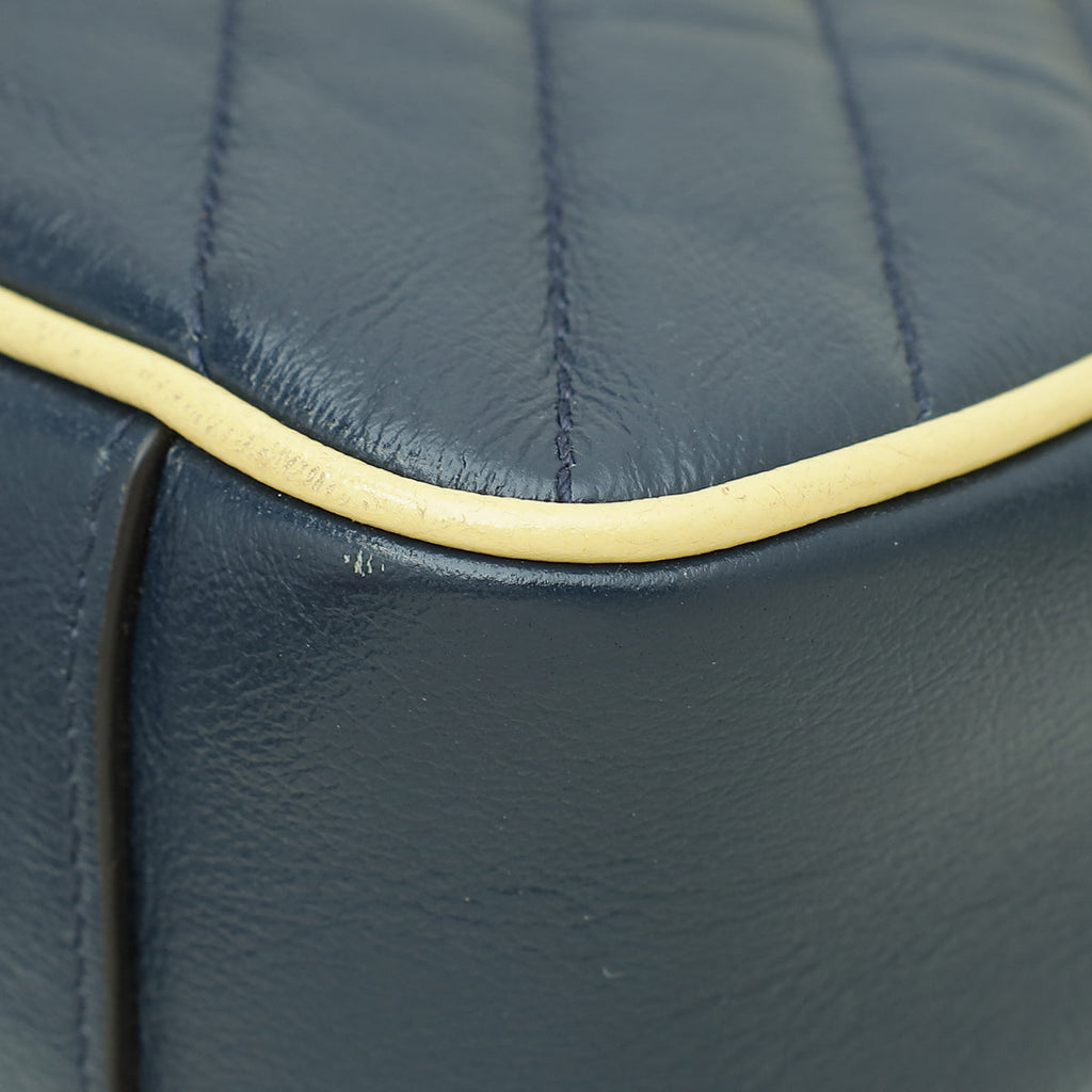 Gucci Tricolor GG Torchon Marmont Flap Small Shoulder Bag