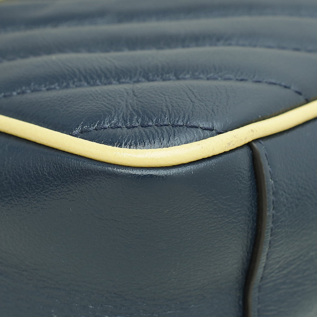 Gucci Tricolor GG Torchon Marmont Flap Small Shoulder Bag