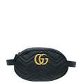 Gucci Black GG Marmont Small Belt Bag