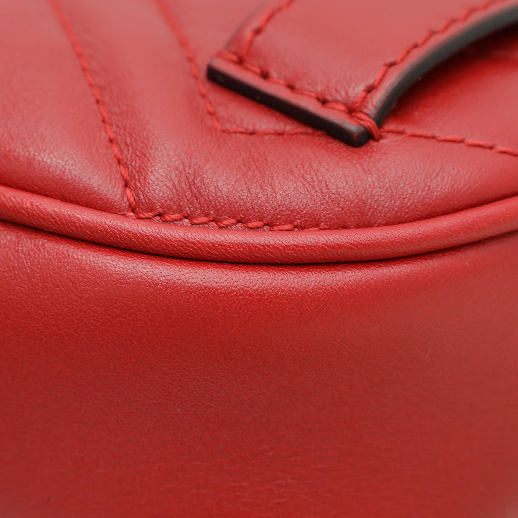 Gucci Red GG Marmont Mini Belt Bag