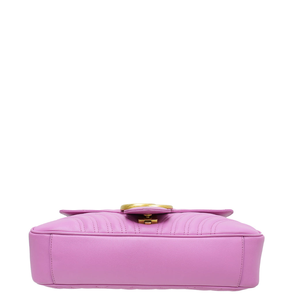 Gucci Pink GG Marmont Flap Medium Bag