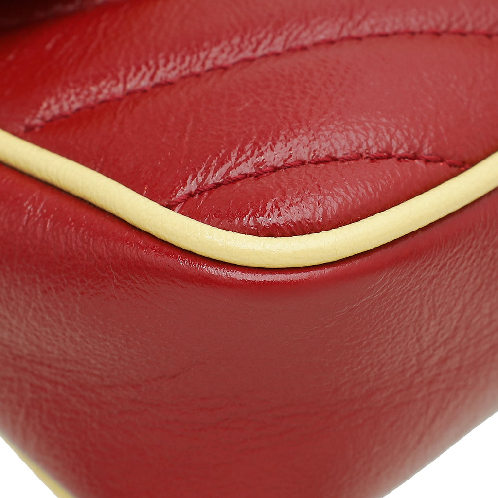 Gucci Bicolor GG Marmont Diagonal Striped Super Mini Bag