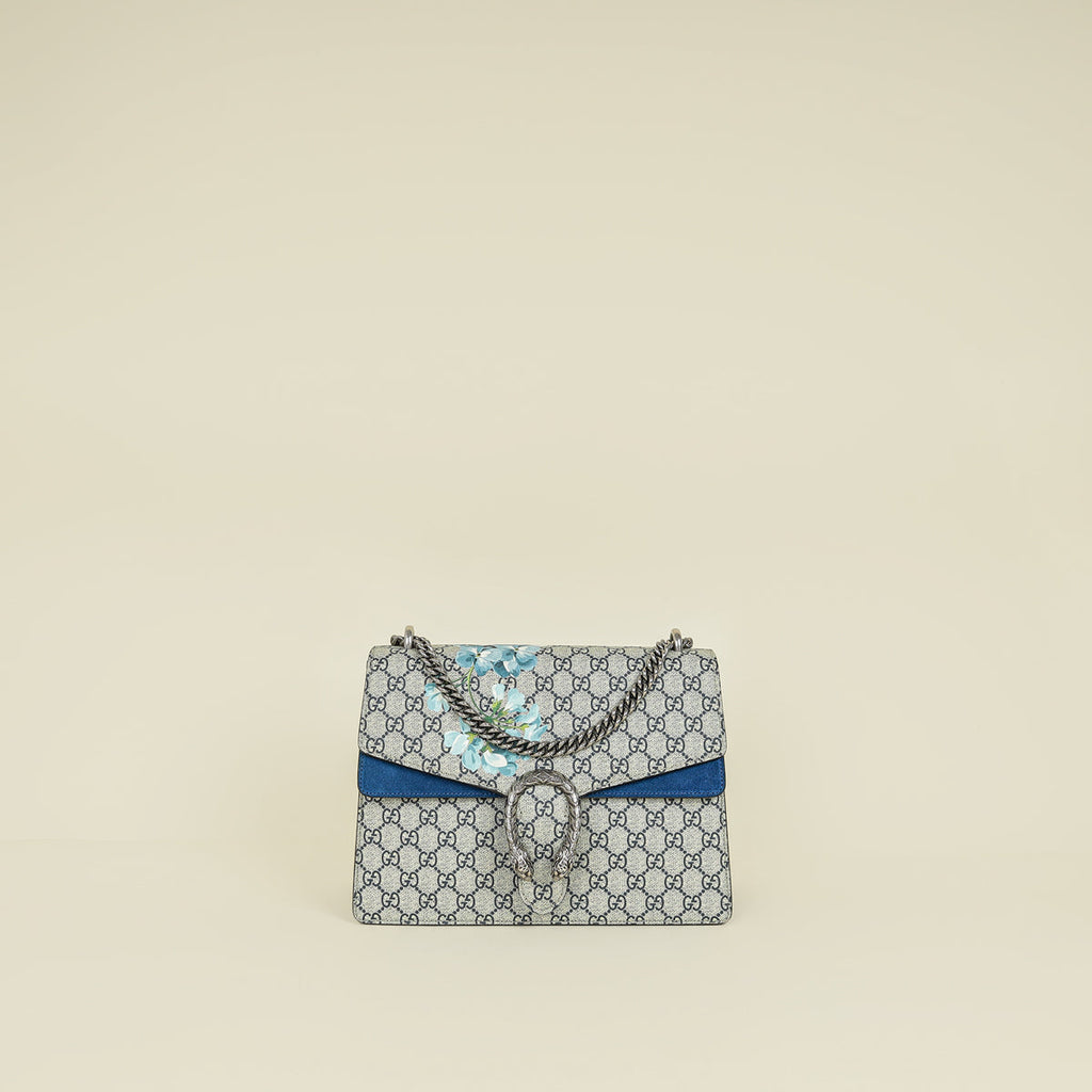 Gucci Bicolor GG Supreme Blooms Dionysus Medium Shoulder Bag