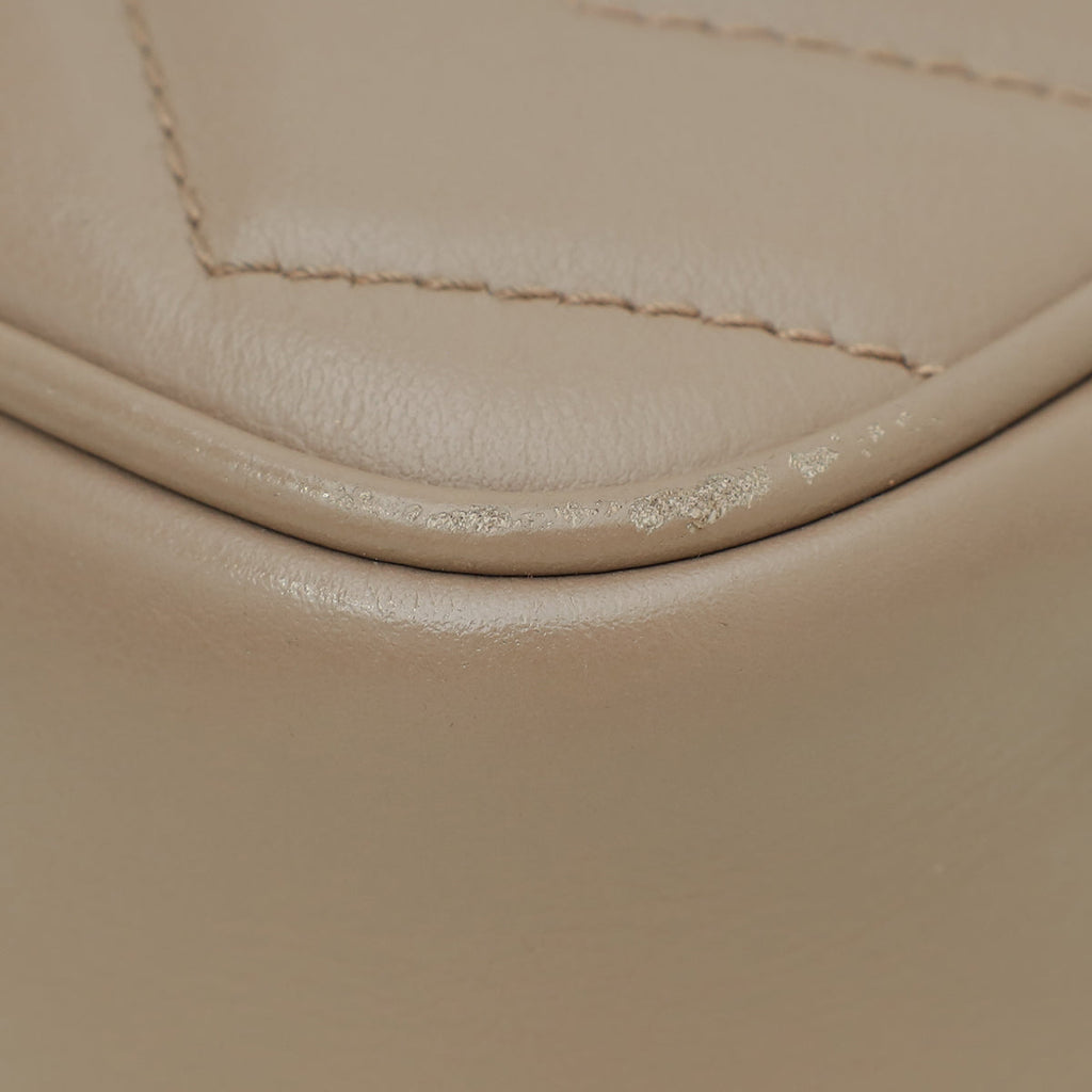 Gucci Dusty Pink GG Marmont Matelassé Mini Camera Bag